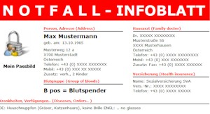 Notfall-Infoblatt
